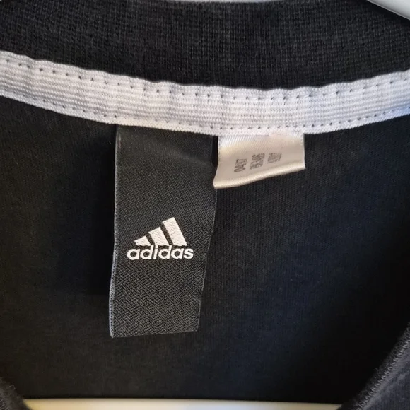 Adidas Black and White Logo Tee - Picture 3 of 4